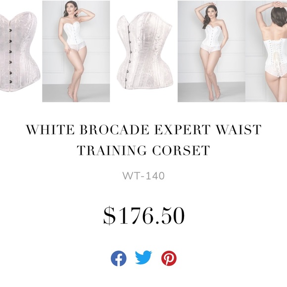 Corset Story White Brocade Expert Waist Training Corset - Picture 9 of 10